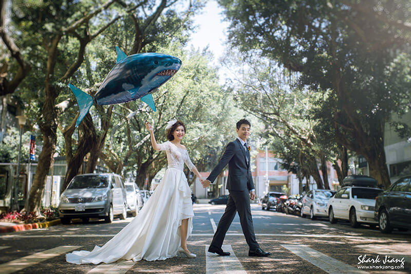 鯊魚氣球婚紗